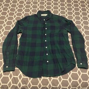 H&M LOGG Women’s US4 Green and Navy Checkered Shirt